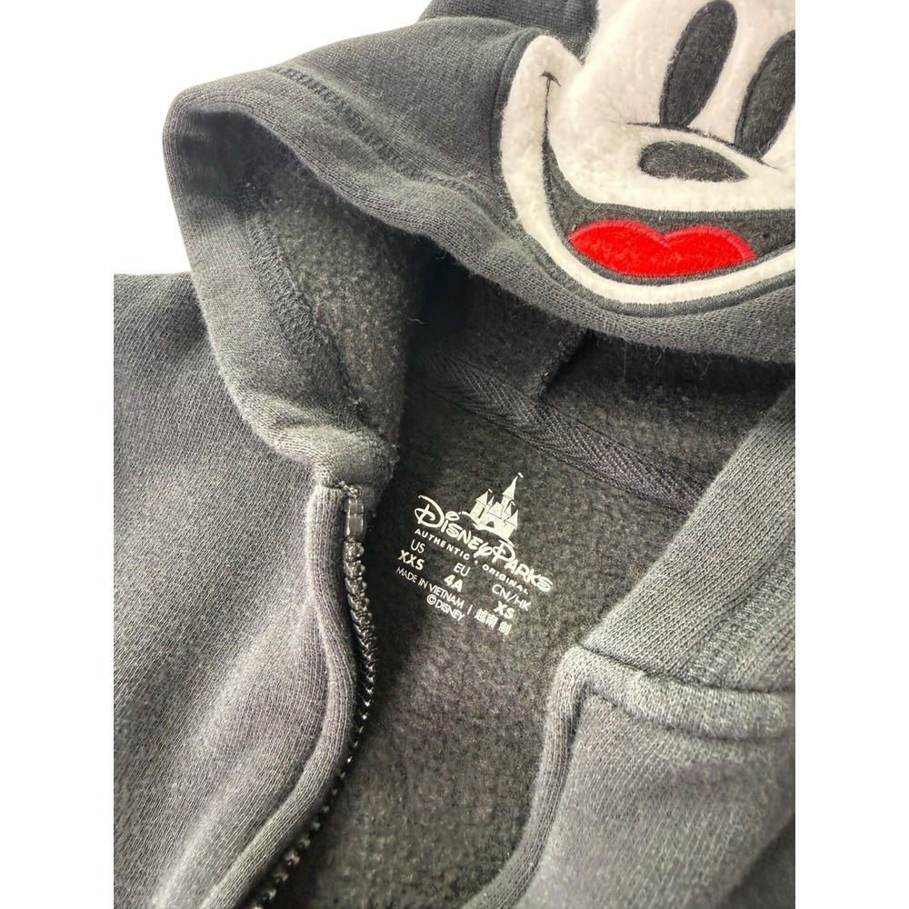 Disney Parks Mickey Mouse Hoodie Kids XXS 4/4A Zip Up Ears Costume Jacket - Picture 6 of 6